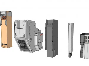 Sci-fi architecture elements collection 17 3D Model
