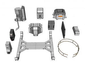 Sci-fi architecture elements collection 17 3D Model