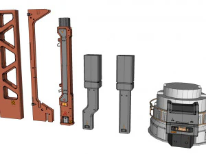 Sci-fi architecture elements collection 17 3D Model