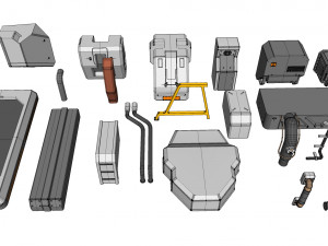 Sci-fi architecture elements collection 17 3D Модель