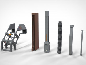 Sci-fi architecture elements collection 18 3D Модель