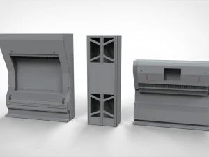Sci-fi architecture elements collection 18 3D Model