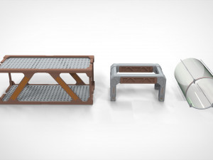 Sci-fi architecture elements collection 18 3D Модель