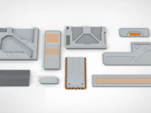 Sci-fi architecture elements collection 18 3D Model