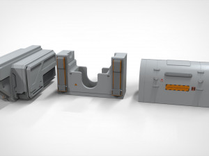 Sci-fi architecture elements collection 18 3D Модель