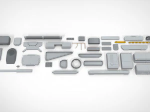 Sci-fi architecture elements collection 18 3D Model
