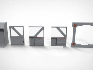 Sci-fi architecture elements collection 18 3D Model