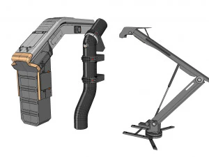 Sci-fi architecture elements collection 18 3D Model