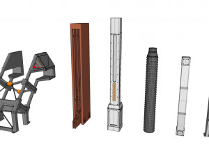 Sci-fi architecture elements collection 18 3D Модель