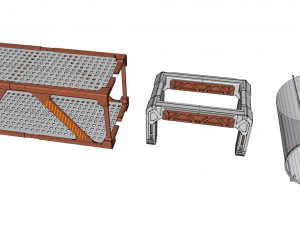 Sci-fi architecture elements collection 18 3D Model