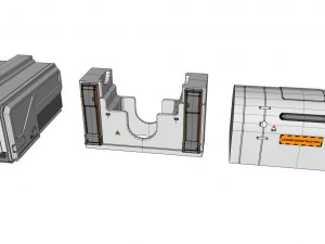 Sci-fi architecture elements collection 18 3D Model