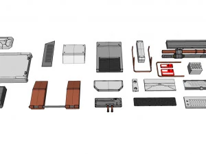 Sci-fi architecture elements collection 18 3D Model