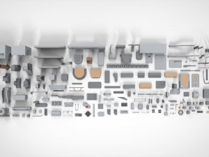 Sci-fi architecture elements collection 19 3D मॉडल