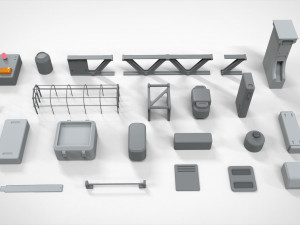 Sci-fi architecture elements collection 19 3D मॉडल
