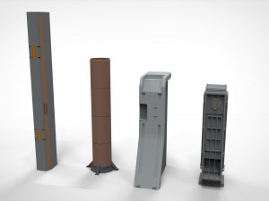 Sci-fi architecture elements collection 19 3D मॉडल