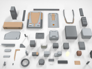Sci-fi architecture elements collection 19 3D मॉडल