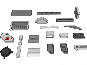 Sci-fi architecture elements collection 19 3D मॉडल