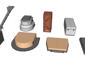 Sci-fi architecture elements collection 19 3D मॉडल