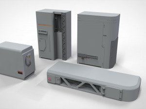 Sci-fi architecture elements collection 20 3D-Modell