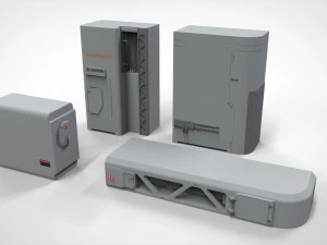 Sci-fi architecture elements collection 20 3D Model