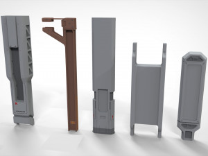 Sci-fi architecture elements collection 20 3D-Modell