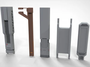 Sci-fi architecture elements collection 20 3D Model