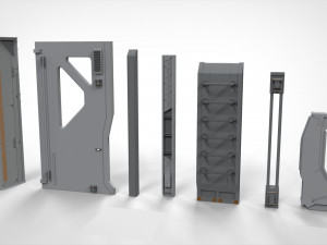 Sci-fi architecture elements collection 20 3D-Modell