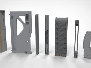 Sci-fi architecture elements collection 20 3D Model