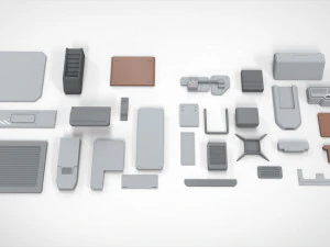 Sci-fi architecture elements collection 20 3D Model