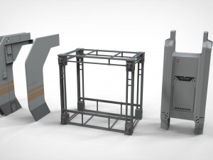 Sci-fi architecture elements collection 20 3D-Modell