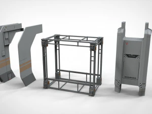 Sci-fi architecture elements collection 20 3D Model