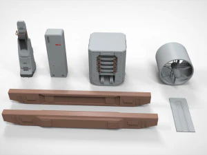Sci-fi architecture elements collection 20 3D Model