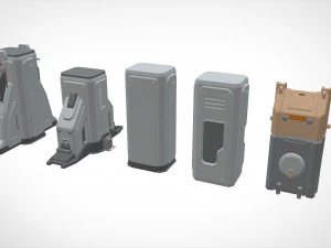 Sci-fi architecture elements collection 20 3D Model