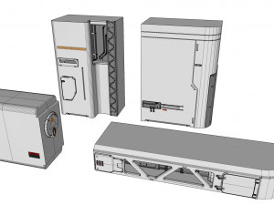 Sci-fi architecture elements collection 20 3D-Modell