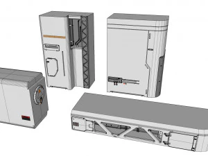 Sci-fi architecture elements collection 20 3D Model