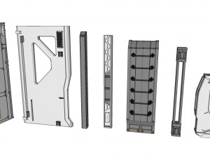 Sci-fi architecture elements collection 20 3D-Modell