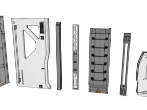 Sci-fi architecture elements collection 20 3D Model