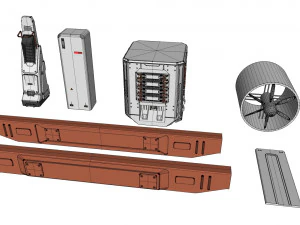 Sci-fi architecture elements collection 20 3D Model