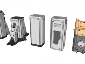 Sci-fi architecture elements collection 20 3D-Modell
