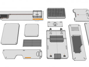 Sci-fi architecture elements collection 20 3D-Modell