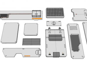 Sci-fi architecture elements collection 20 3D Model
