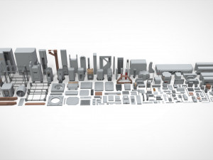 Sci-fi architecture elements collection 20 3D Model