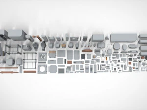 Sci-fi architecture elements collection 20 3D Model