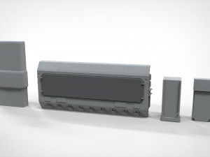 Sci-fi architecture elements collection 21 3D Model