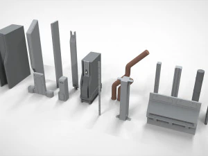 Sci-fi architecture elements collection 21 3D Model