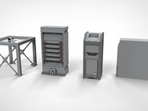 Sci-fi architecture elements collection 21 3D Model