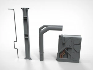 Sci-fi architecture elements collection 21 3D Model