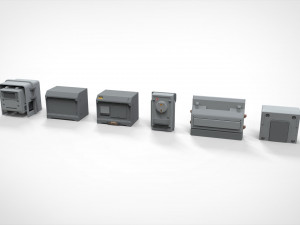 Sci-fi architecture elements collection 21 3D Model
