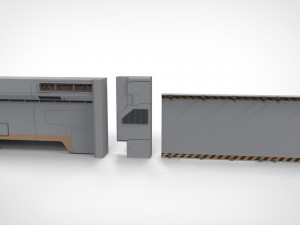 Sci-fi architecture elements collection 21 3D Model