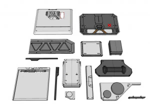 Sci-fi architecture elements collection 21 3D Model